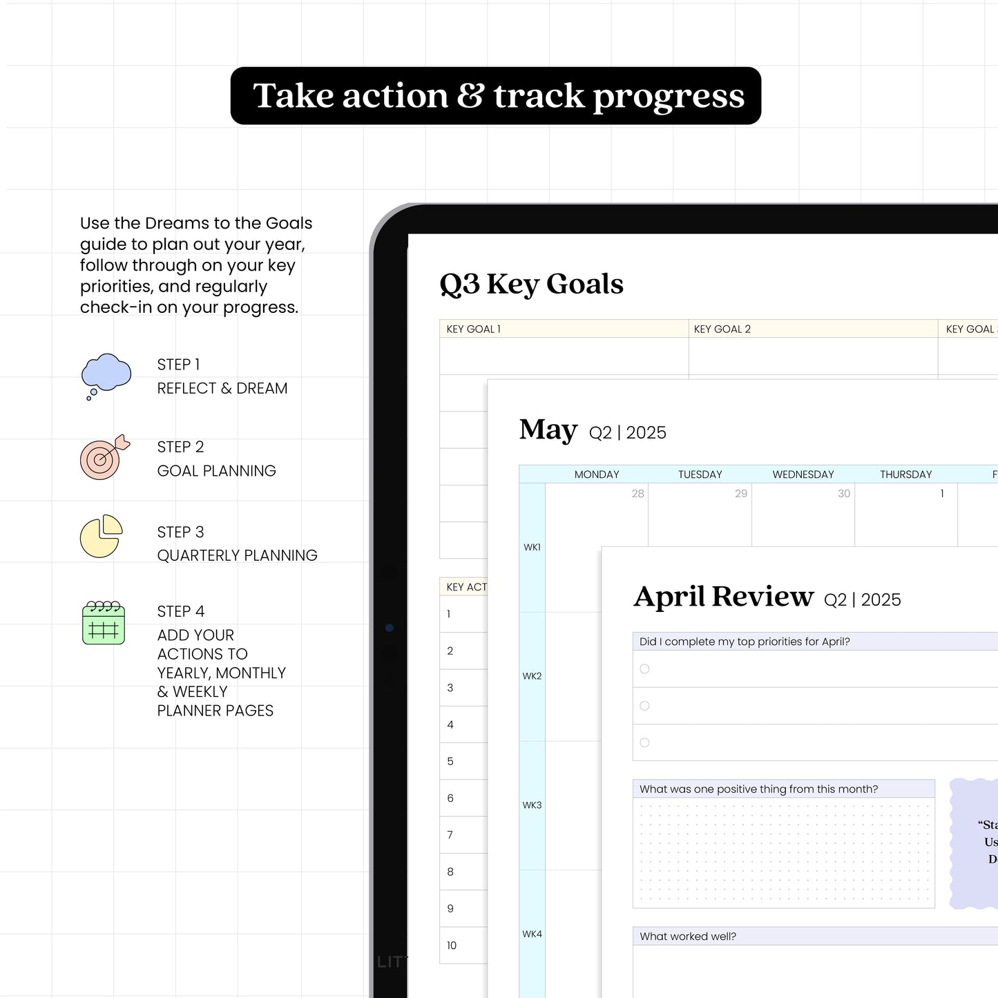 Dreams to Goals 2025 Digital Planner