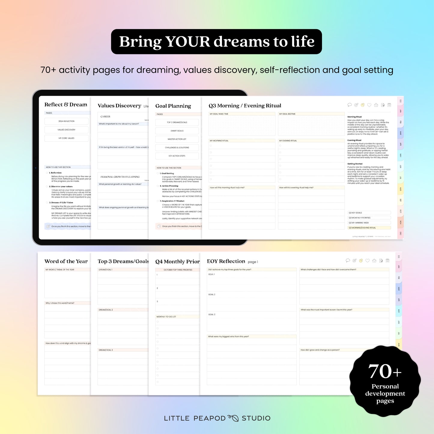 Dreams to Goals 2025 Digital Planner