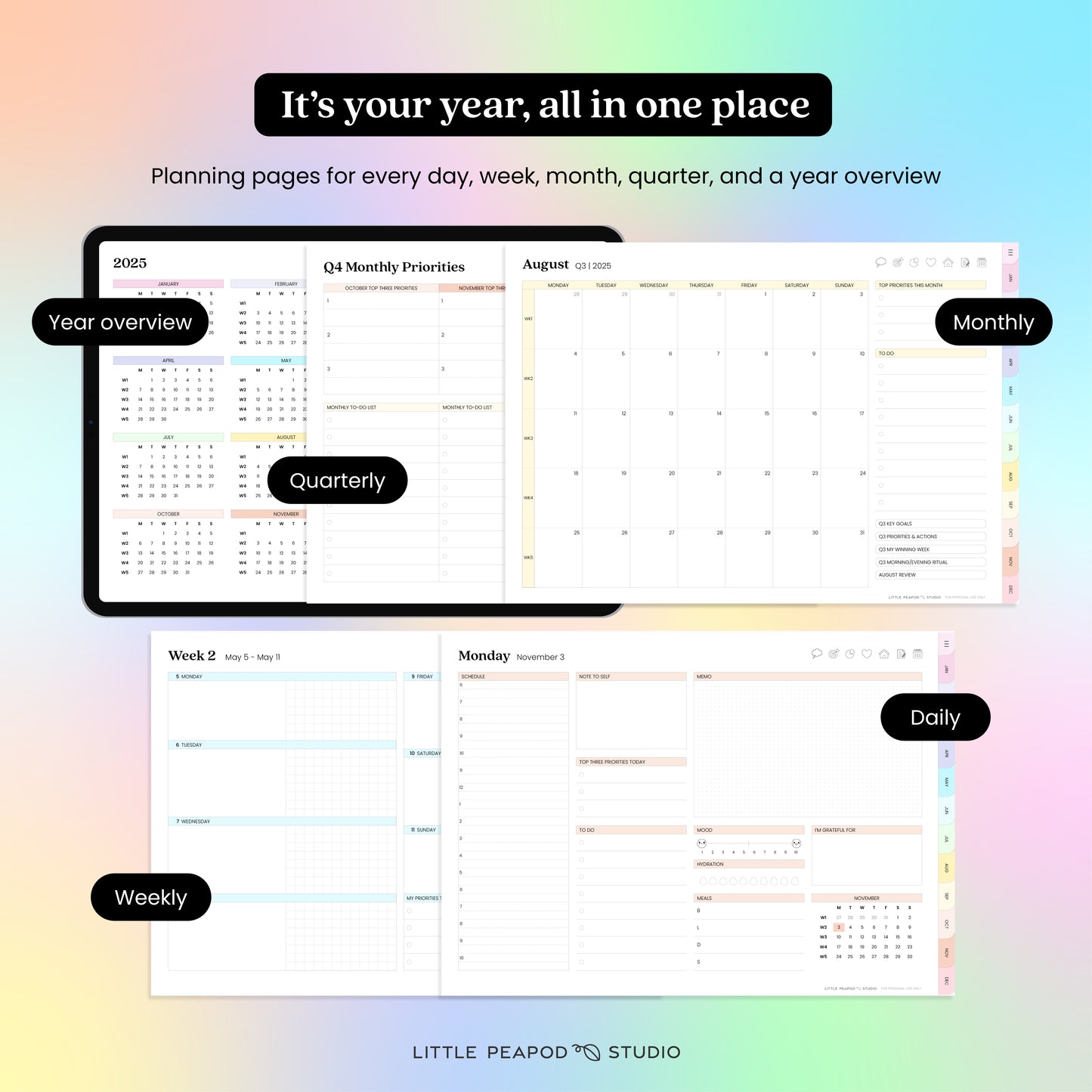 Dreams to Goals 2025 Digital Planner
