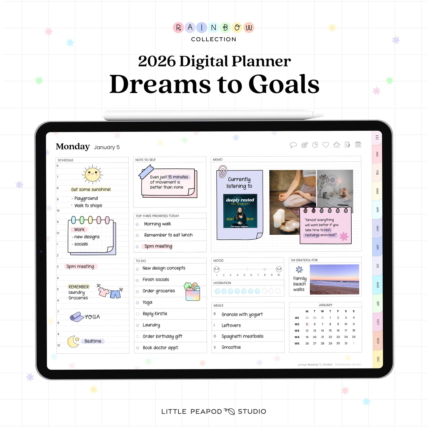 Dreams to Goals 2026 Digital Planner