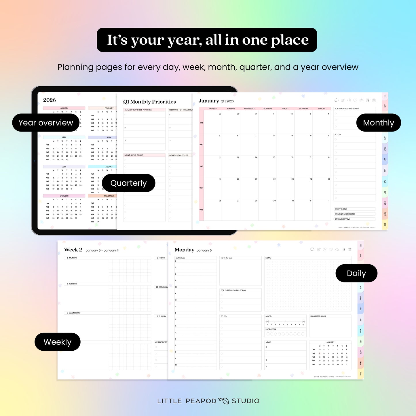 Dreams to Goals 2026 Digital Planner
