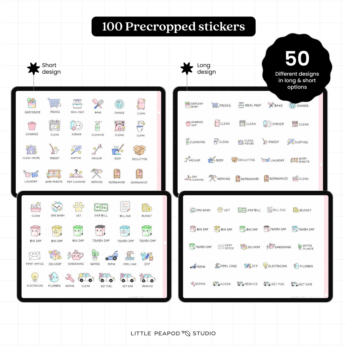 House Chore Digital Stickers