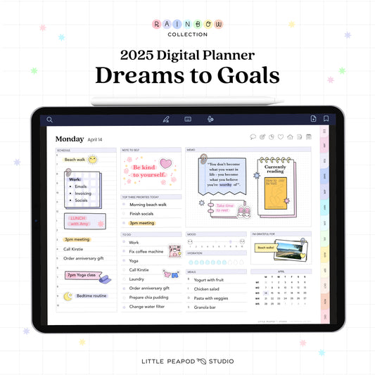 Dreams to Goals 2025 Digital Planner